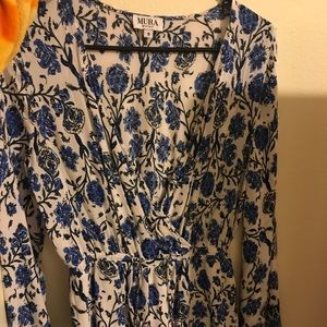 Long sleeve flower romper by Mura Boutique